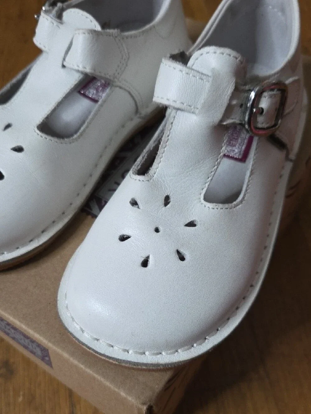 L'Amour | Classic White Girls' Mary Jane Leather Shoes